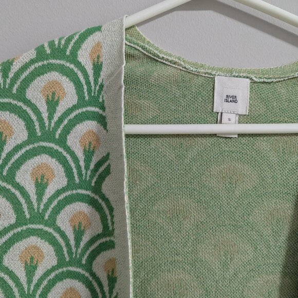 Retro Floral Tie-Front Maxi Cardigan - Picture 4 of 4